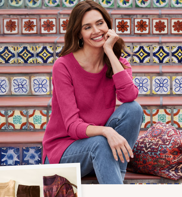 Autumn Waffle Tunic outfit