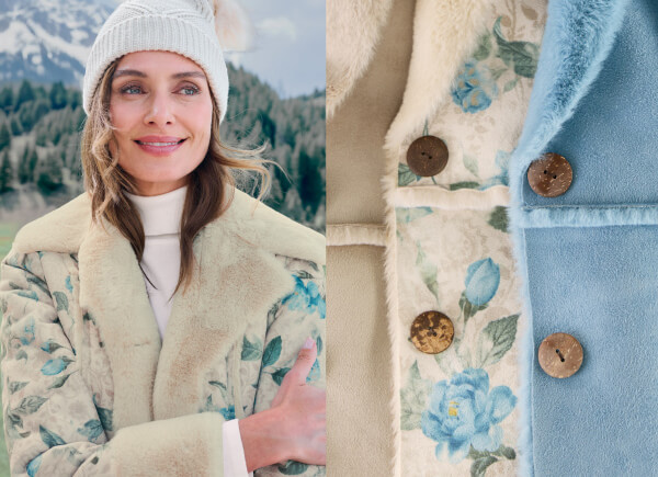 Charmonix Mid Length Faux Fur Suede Coat_B