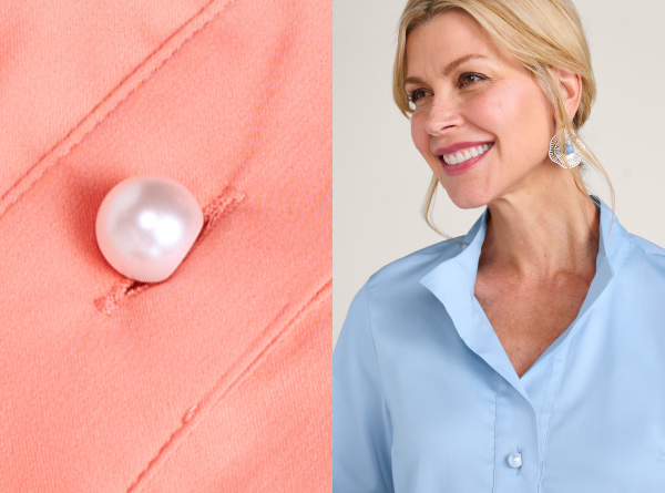 Easy Care Stretch Woven 3/4 Slv Popover grid
