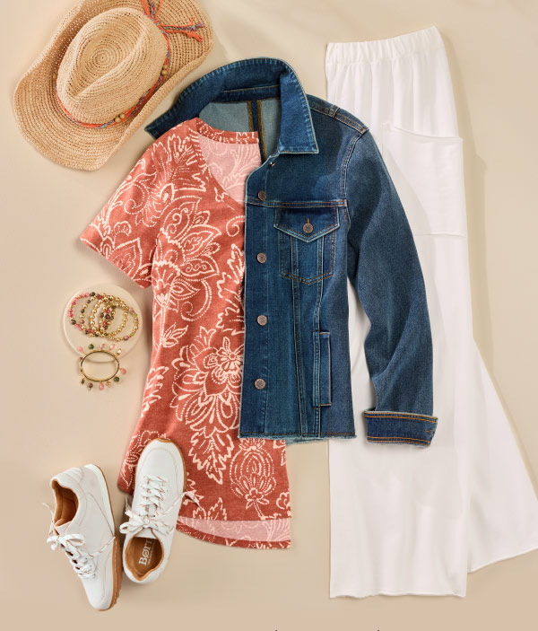 Ultimate Denim Pleated Back Jacket outfit