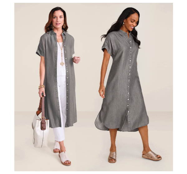 Je Veux Midi Shirtdress GIF