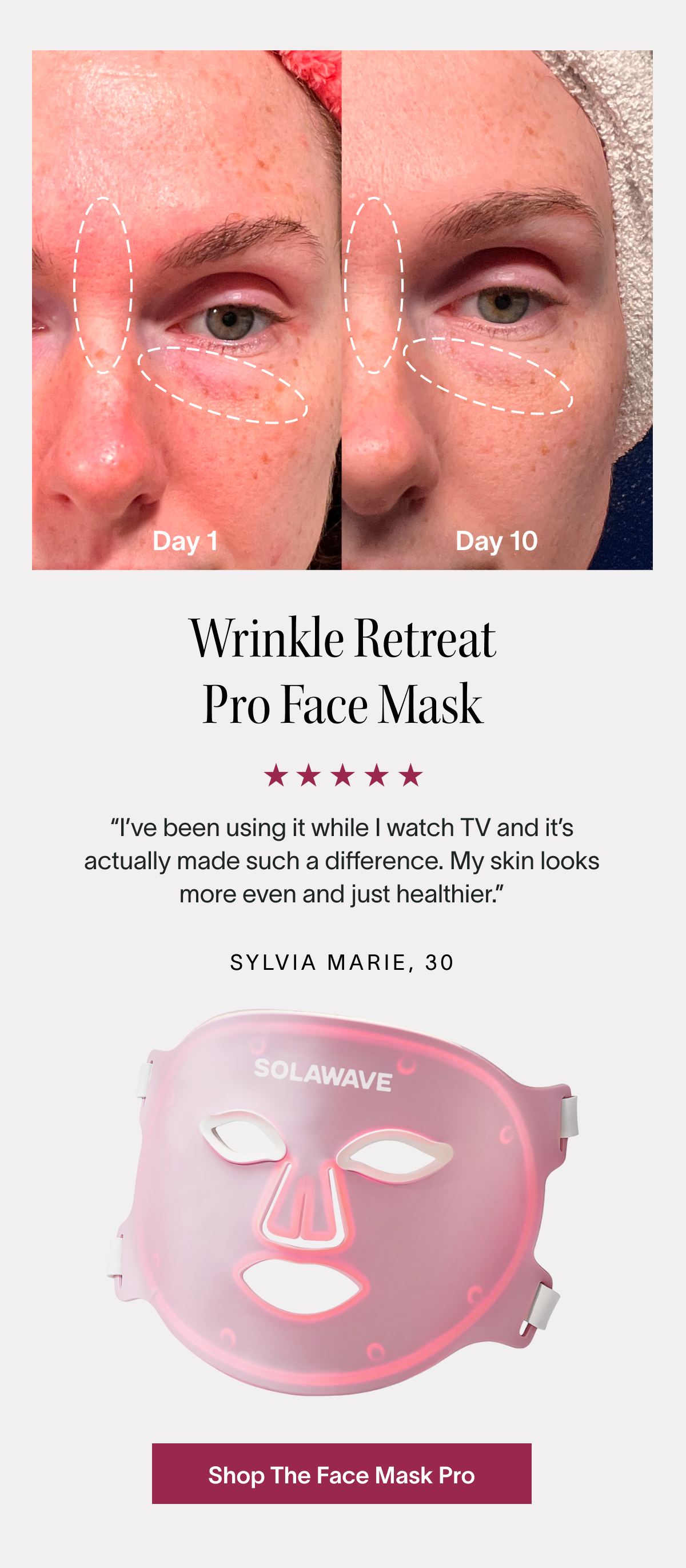 Wrinkle Retreat Pro LED Face Mask