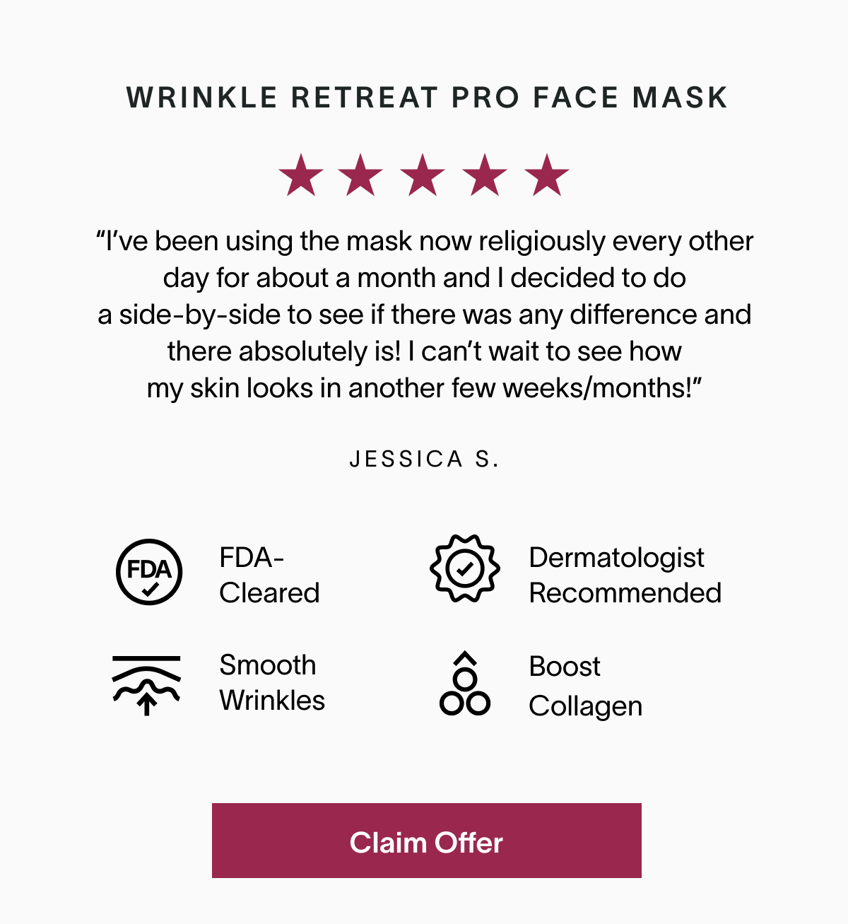 Wrinkle Retreat Pro Face Mask