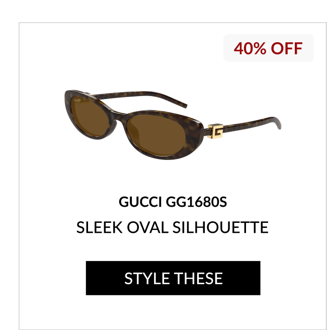 Gucci Sleek Oval Sunglasses. Style These