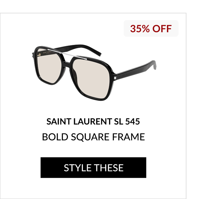 Saint Laurent Bold Square Sunglasses. Style These