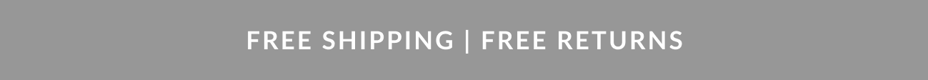 Text banner reading "Free shippings, free returns."