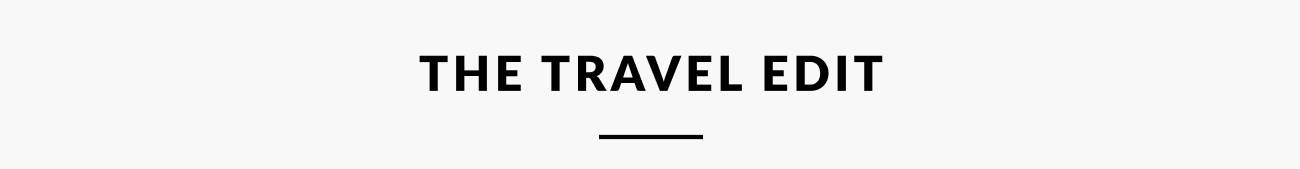 Text reading, "The Travel Edit"