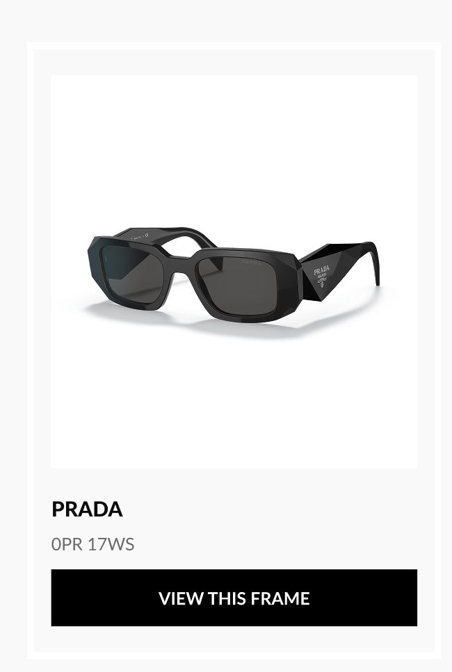 Product image of Prada 0PR 17WS designer sunglasses with View This Frame button.
