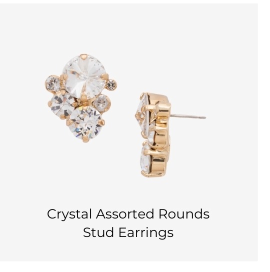 Crystal Assorted Rounds Stud Earrings
