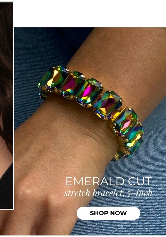 7 Inch Emerald Cut Stretch Bracelet