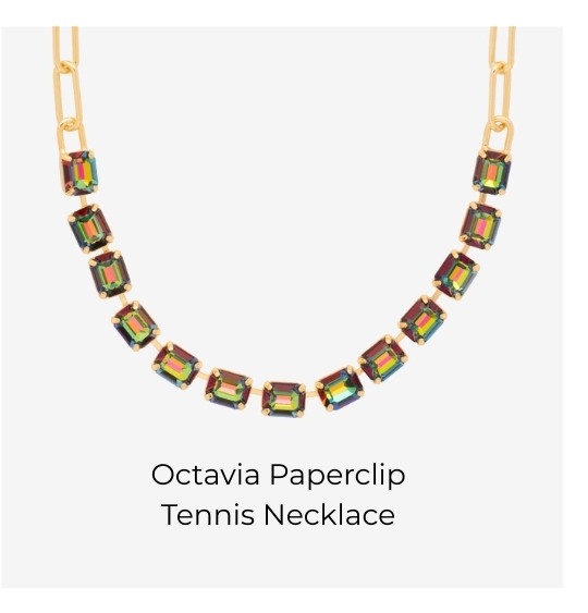 Octavia Paperclip Tennis Necklace