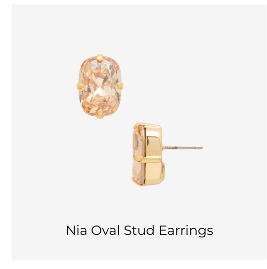 Nia Oval Stud Earrings