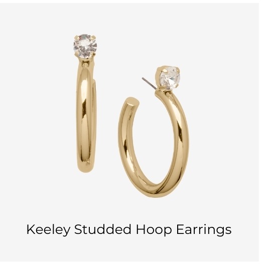 Keeley Studded Hoop Earrings