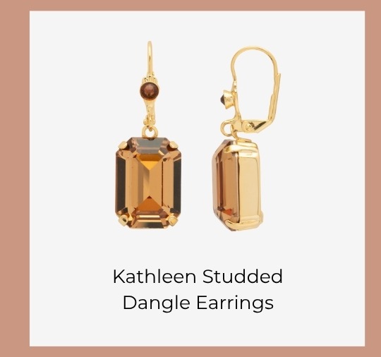 Kathleen Studded Dangle Earrings