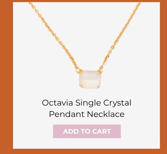 Octavia Single Crystal Pendant Necklace