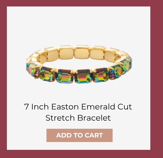 7 Inch Easton Emerald Cut Stretch Bracelet