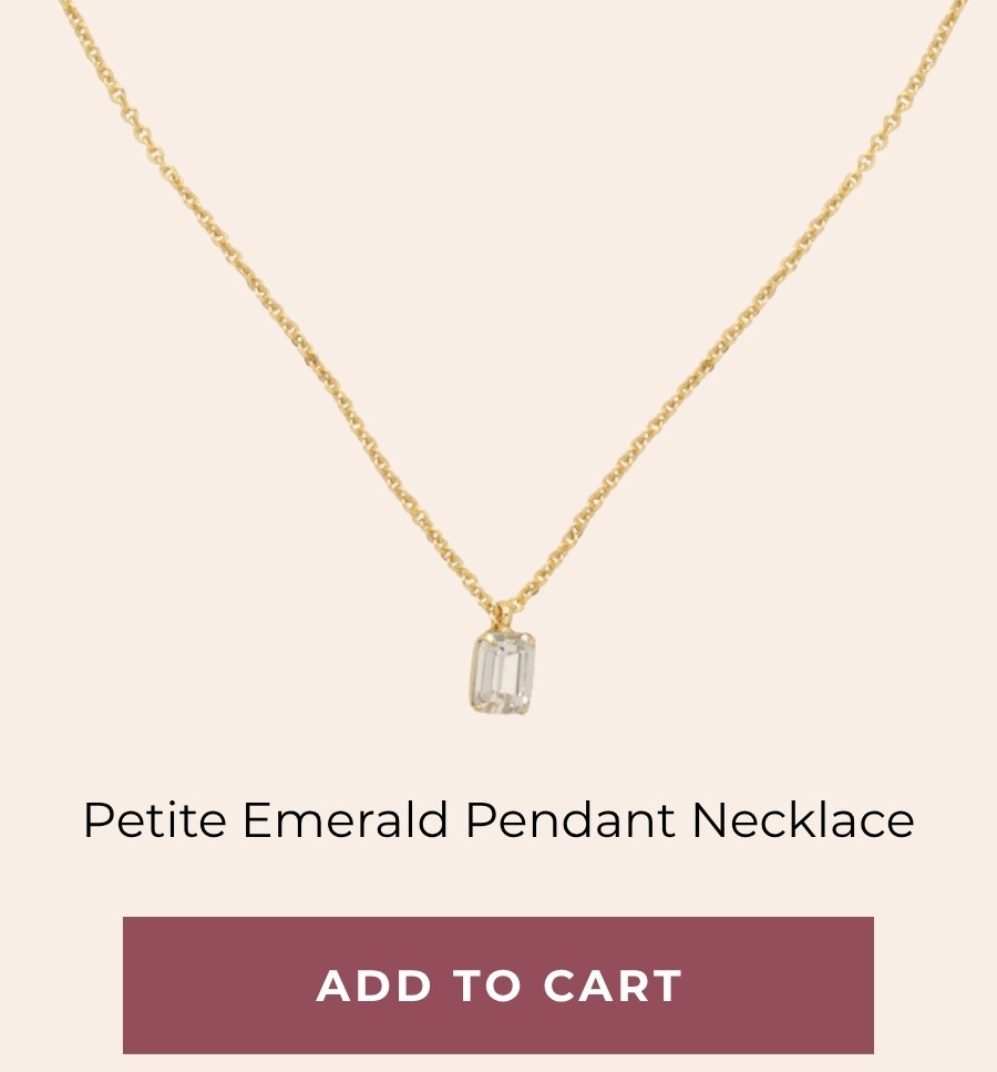 Petite Emerald Pendant Necklace