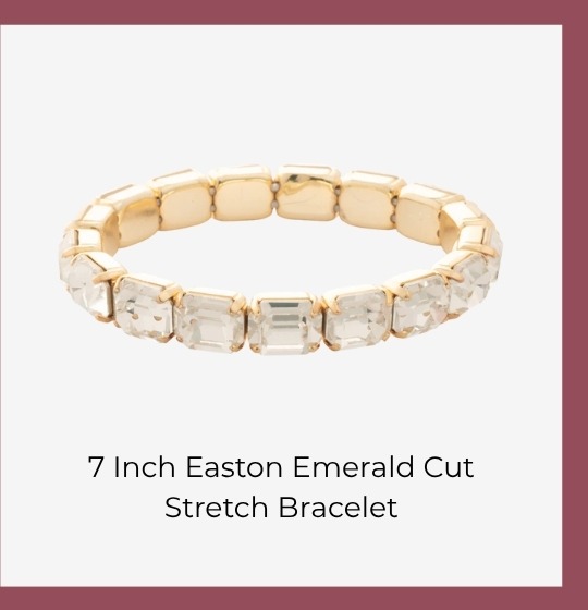 7 Inch Easton Emerald Cut Stretch Bracelet