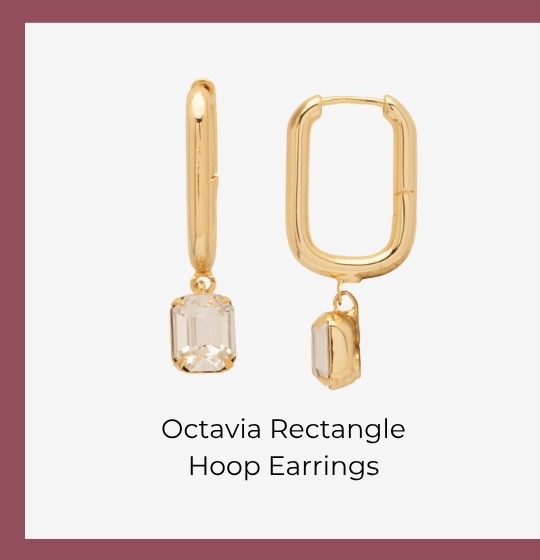 Octavia Rectangle Hoop Earrings