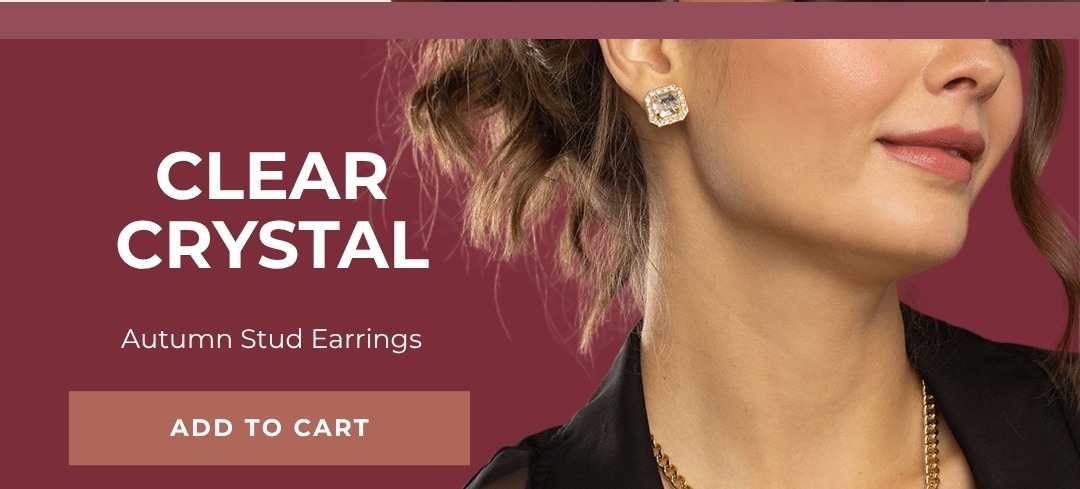Clear Crystal: Autumn Stud Earrings