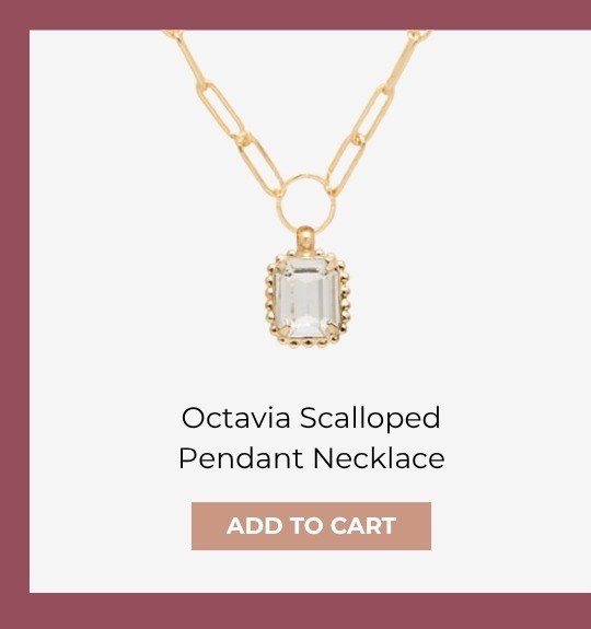 Octavia Scalloped Pendant Necklace