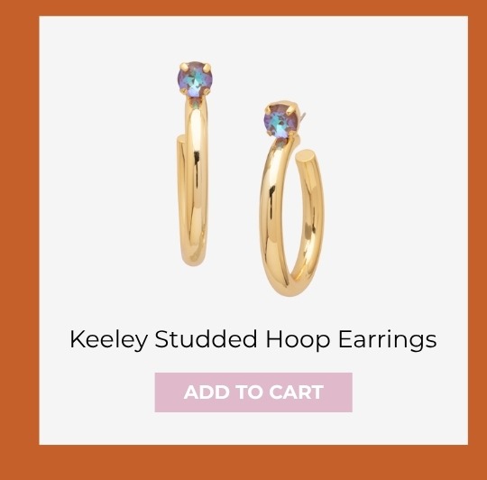 Keeley Studded Hoop Earrings