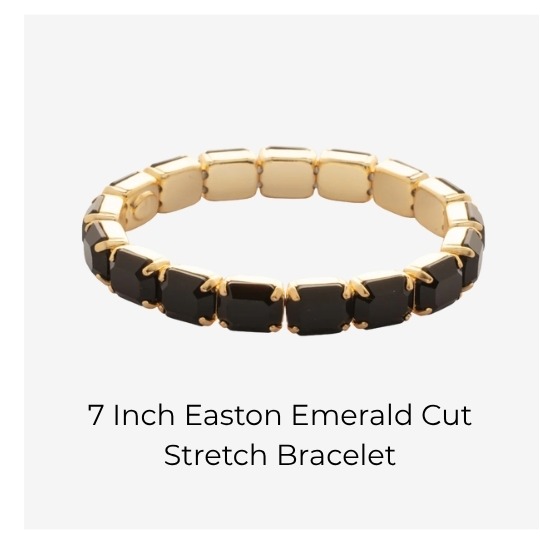 7 Inch Easton Emerald Cut Stretch Bracelet