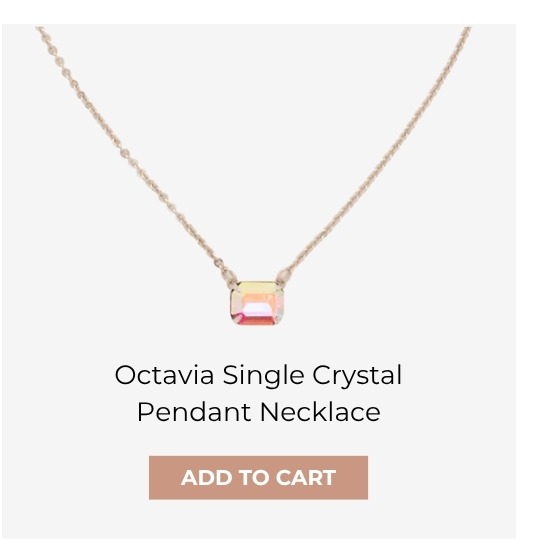 Octavia Single Crystal Pendant Necklace