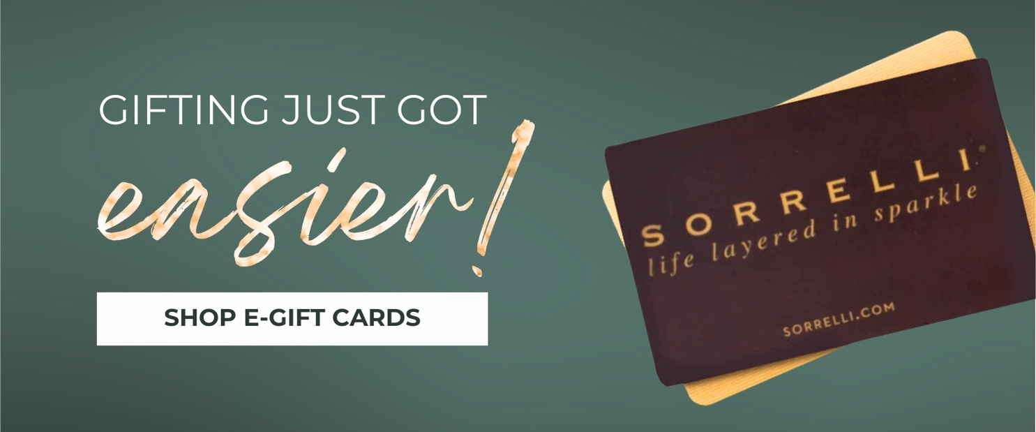 Give the gift of sparkle with a Sorrelli gift card! Shop e-gift cards