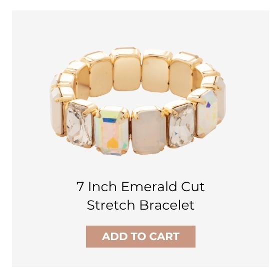 7 Inch Emerald Cut Stretch Bracelet