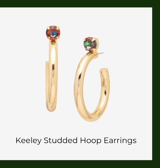 Keeley Studded Hoop Earrings