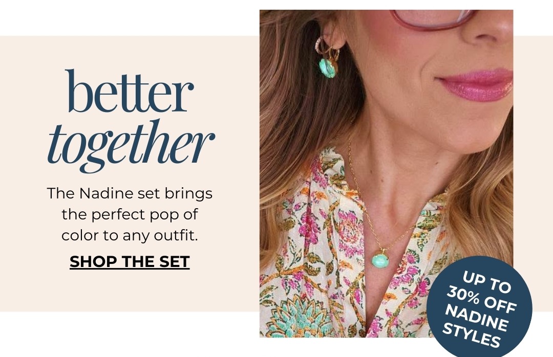 Better Together: The Nadine set brings the perfect pop of color to any outfit. Shop the Set - up to 30% Off Nadine Styles