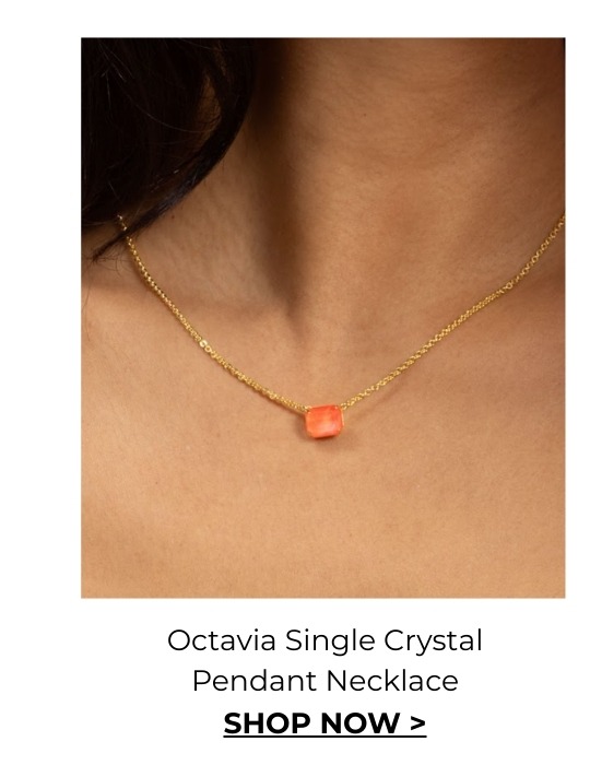 Octavia Single Crystal Pendant Necklace