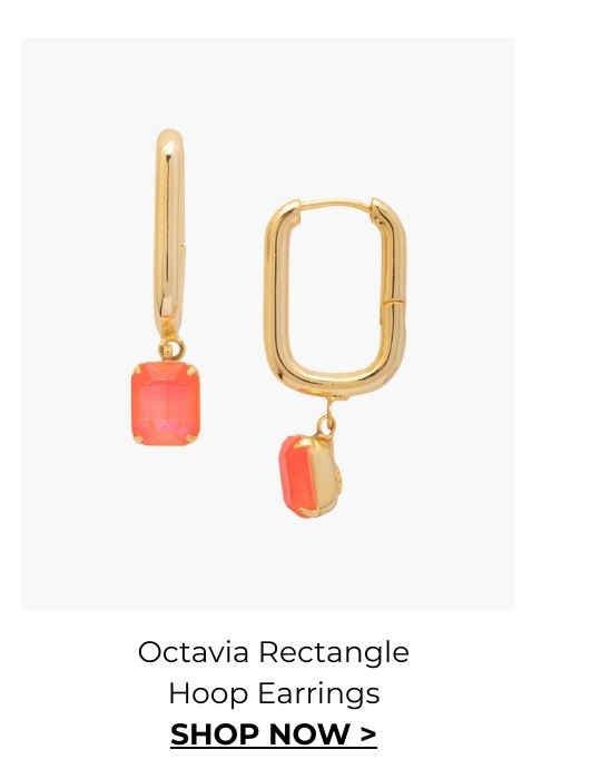 Octavia Rectangle Hoop Earrings