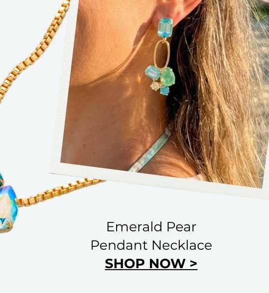 Emerald Pear Pendant Necklace