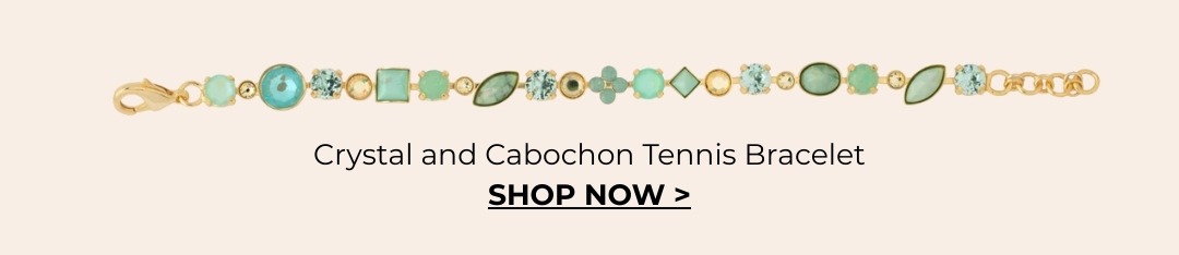 Crystal and Cabochon Tennis Bracelet