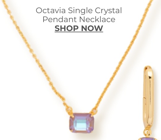 Octavia Single Crystal Pendant Necklace