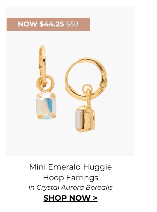 Mini Emerald Huggie Hoop Earrings