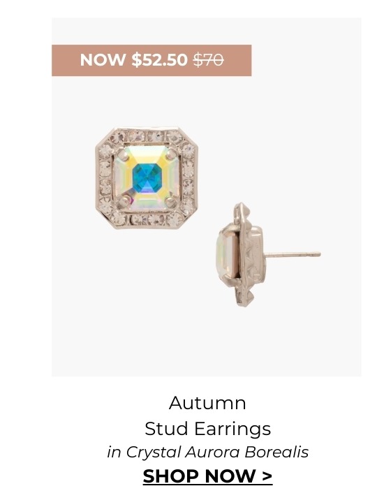 Autumn Stud Earrings in Crystal Aurora Borealis