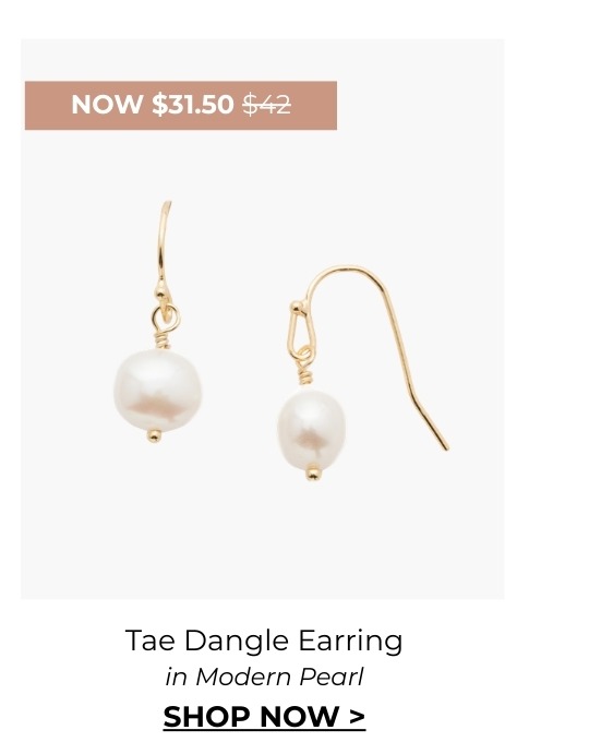 Tae Dangle Earring in Modern Pearl