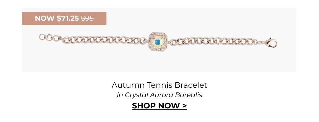 Autumn Tennis Bracelet in Crystal Aurora Borealis