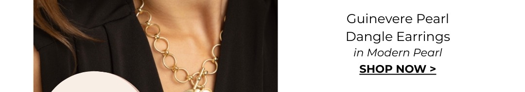 Guinevere Pearl Dangle Earrings in Modern Pearl