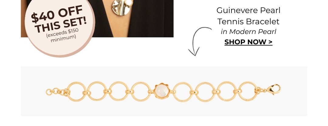 Guinevere Pearl Tennis Bracelet in Modern Pearl