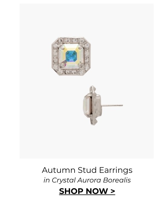 Autumn Stud Earrings in Crystal Aurora Borealis