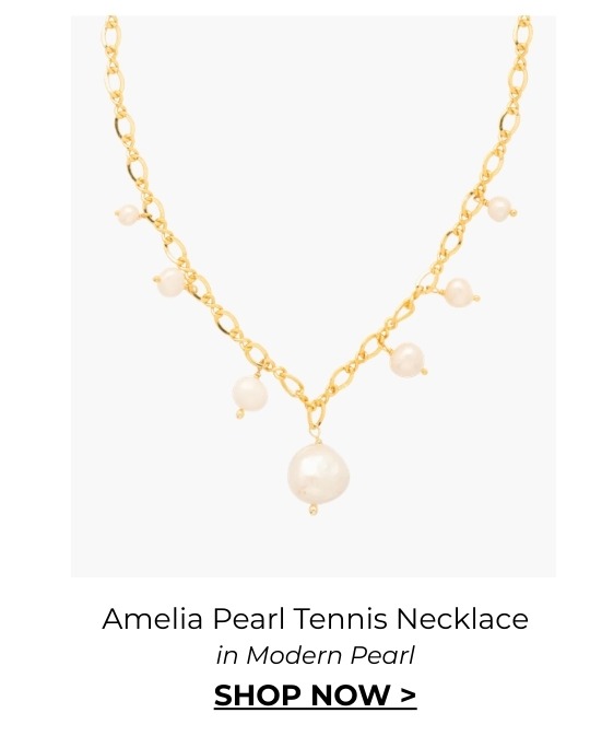 Amelia Pearl Tennis Necklace in Modern Pearl