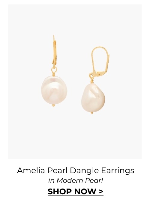 Amelia Pearl Dangle Earrings in Modern Pearl