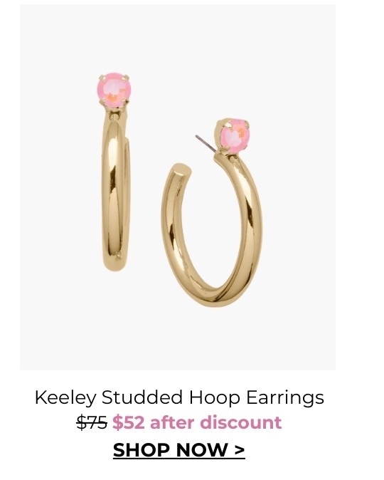 Keeley Studded Hoop Earrings - was $75, now $52 after discount