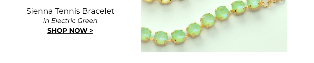 Sienna Tennis Bracelet in Electric Green