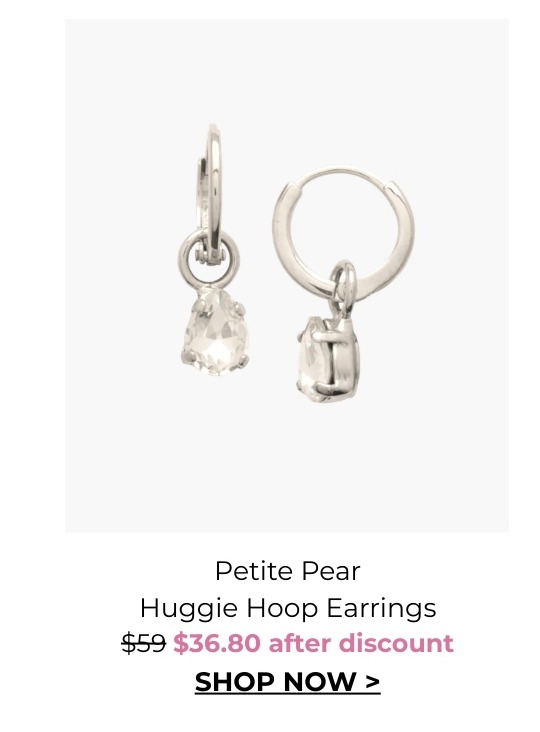 Petite Pear Huggie Hoop Earrings - was $59 now $36.80 after discount