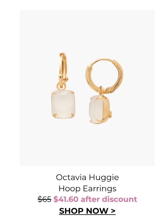 Octavia Huggie Hoop Earrings was $65 now $41.60 after discount